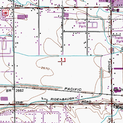 Topographic Map of Horizon Elementary School, ID
