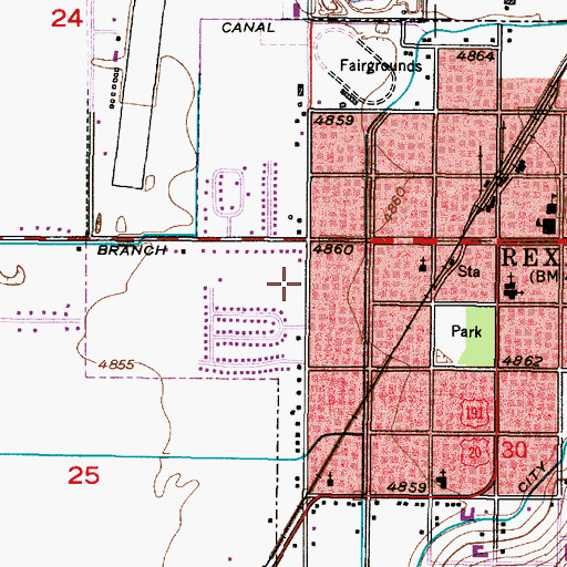 Topographic Map of Kennedy Elementary School, ID