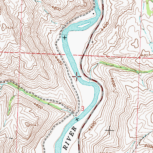 Topographic Map of Lime Creek Access Area, ID