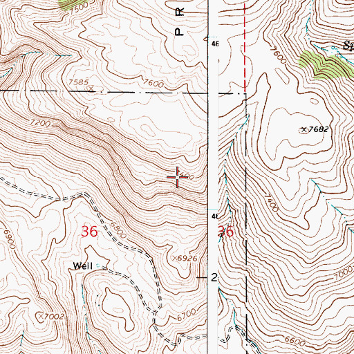 Topographic Map of Montpelier Wildlife Management Area, ID