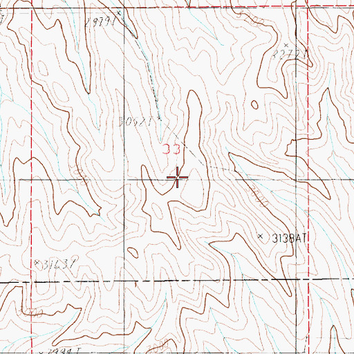 Topographic Map of KJHY-FM (Emmett), ID