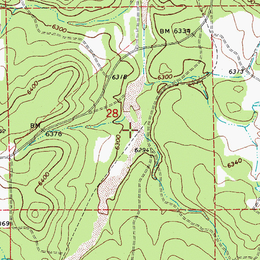 Topographic Map of Mortensen Wash, AZ