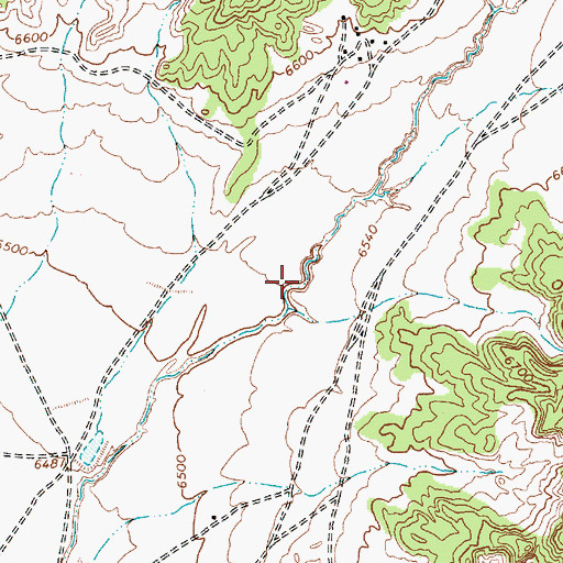 Topographic Map of Donkey Spring Canyon, AZ