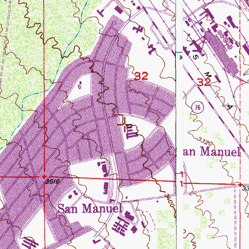 Topographic Map of Avenue B Elementary School, AZ