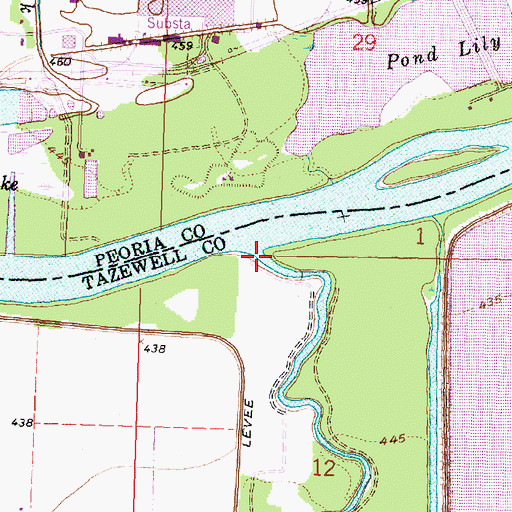 Topographic Map of Mackinaw River, IL