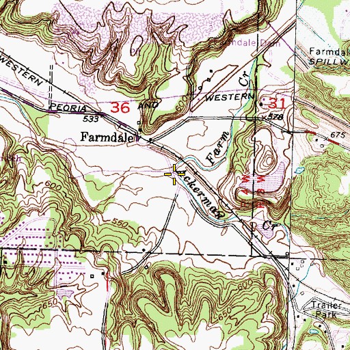Topographic Map of Ackerman Creek, IL