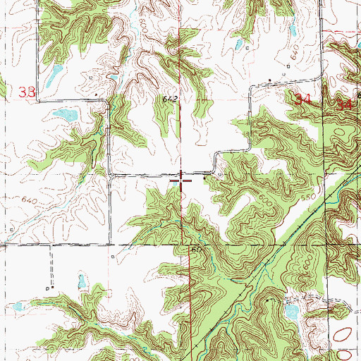 Topographic Map of Ackman School (historical), IL