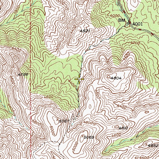Topographic Map of Grapevine Spring, AZ