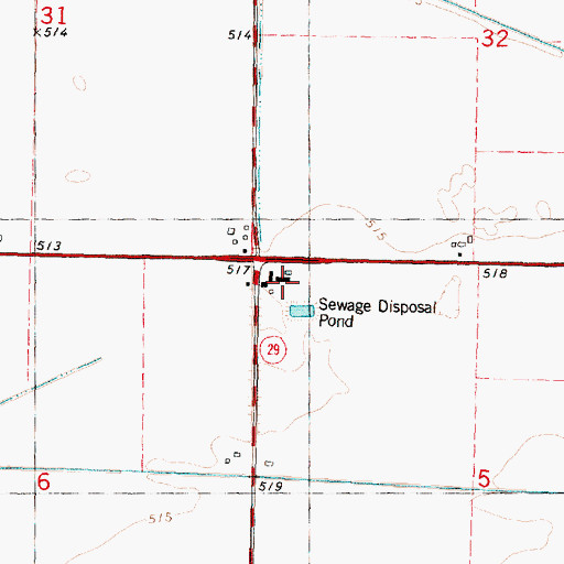 Topographic Map of Ash Grove School (historical), IL