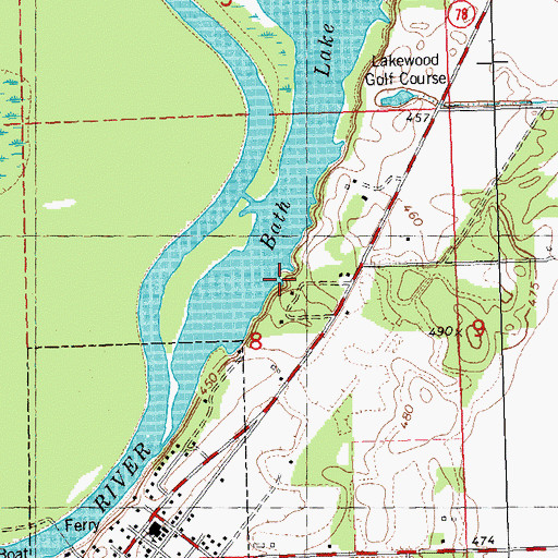 Topographic Map of Bath Lake, IL