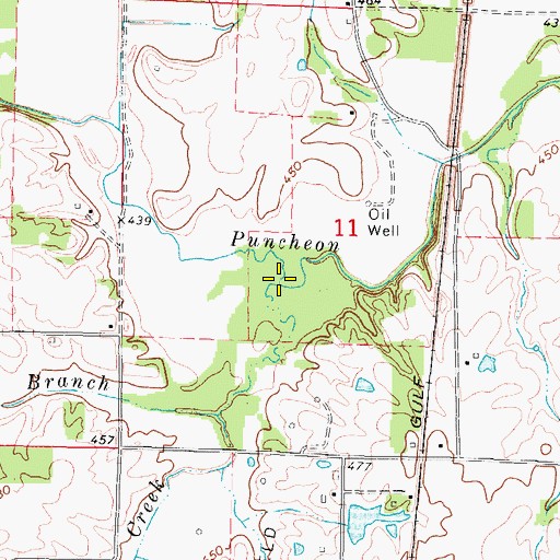 Topographic Map of Bear Creek, IL