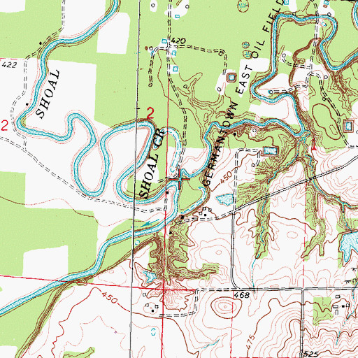Topographic Map of Beaver Creek, IL