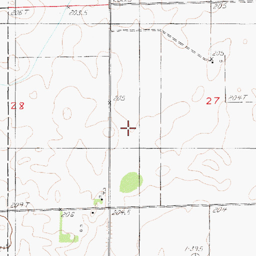 Topographic Map of Bentwood School (historical), IL