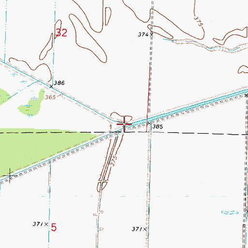 Topographic Map of Big Creek, IL
