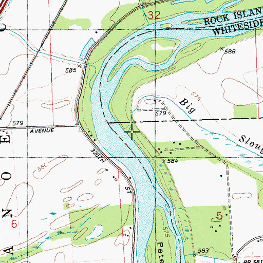 Topographic Map of Big Slough, IL