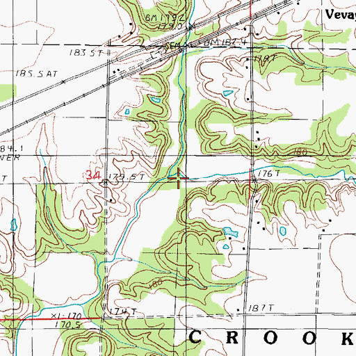 Topographic Map of Birch Creek, IL
