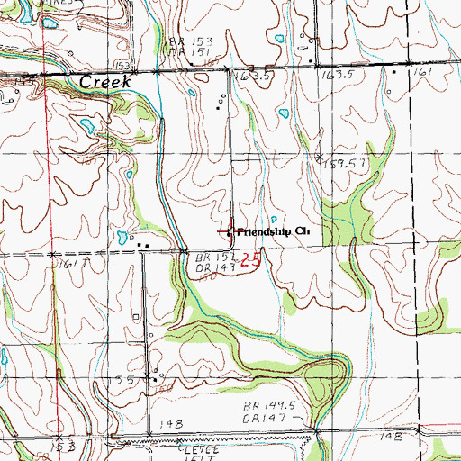 Topographic Map of Birch School (historical), IL