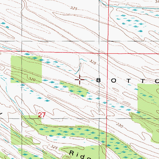 Topographic Map of Black Bottom, IL