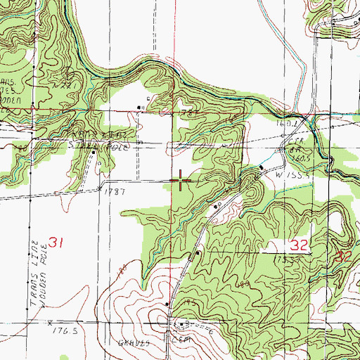 Topographic Map of Bowling Green School (historical), IL
