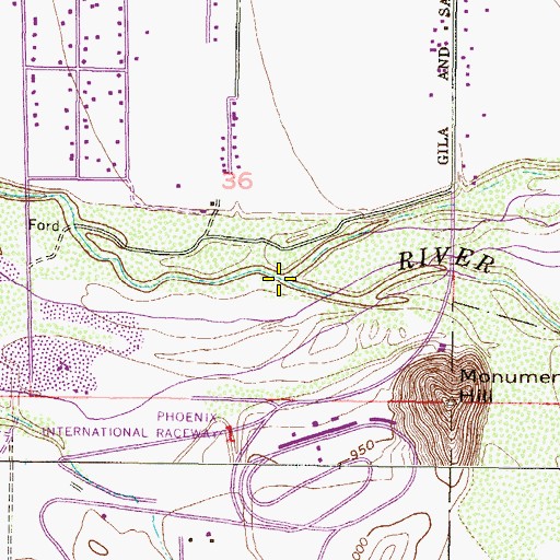 Topographic Map of Salt River Valley, AZ
