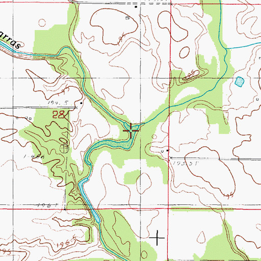 Topographic Map of Brushy Fork, IL