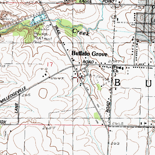 Topographic Map of Buffalo Grove School (historical), IL