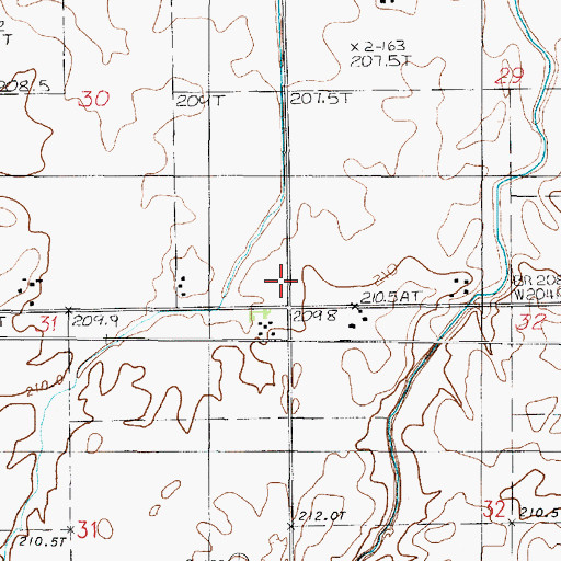 Topographic Map of Bundan School (historical), IL
