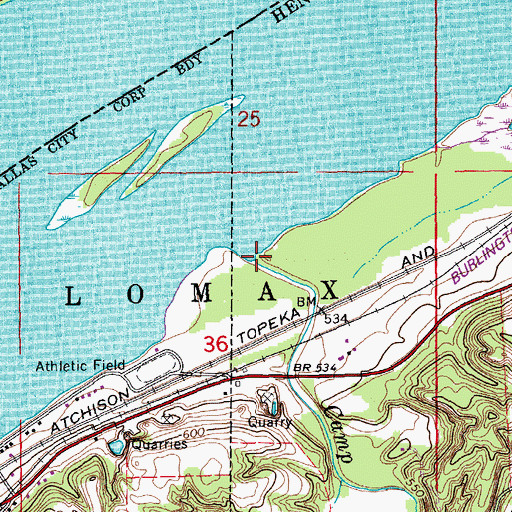 Topographic Map of Camp Creek, IL