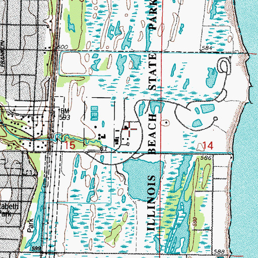 Topographic Map of Camp Logan (historical), IL
