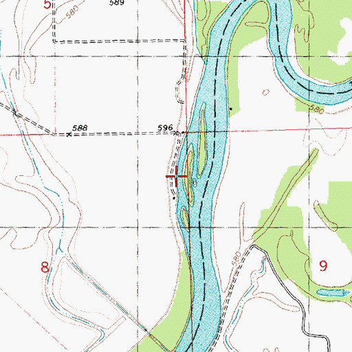 Topographic Map of Carson Slough, IL