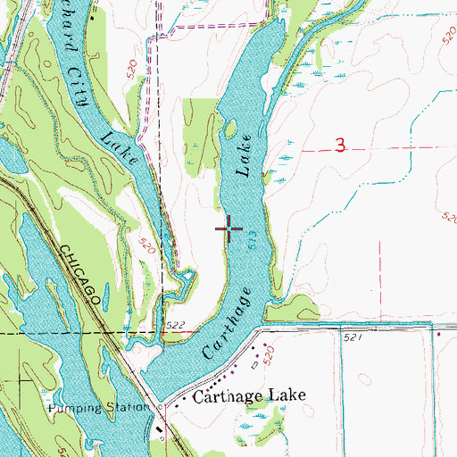 Topographic Map of Carthage Lake, IL