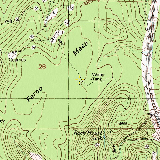 Topographic Map of Ferno Trick Tank, AZ