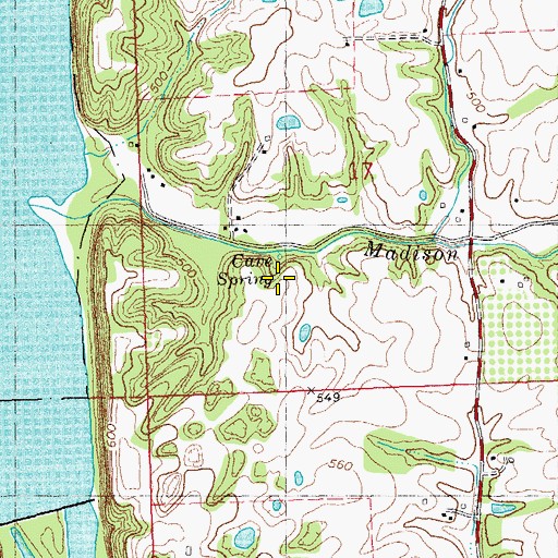 Topographic Map of Cave Spring, IL