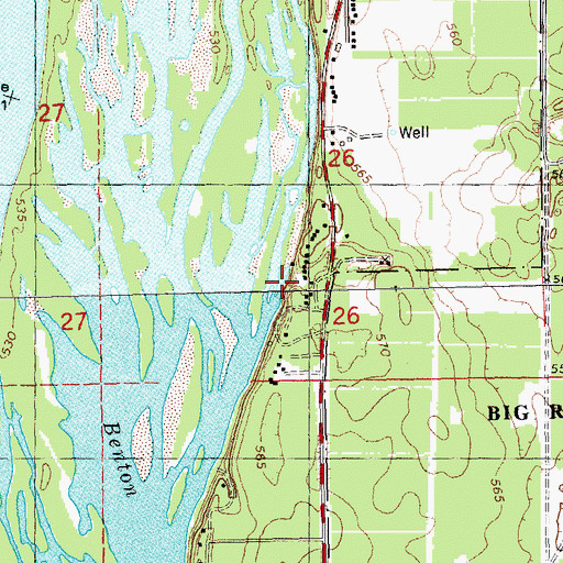 Topographic Map of Centerville School (historical), IL