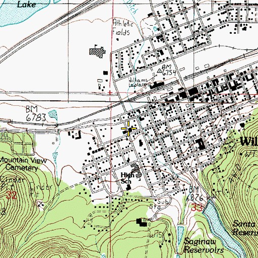 Topographic Map of Chalender District Ranger Station, AZ