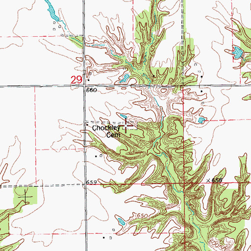 Topographic Map of Chockley Cemetery, IL