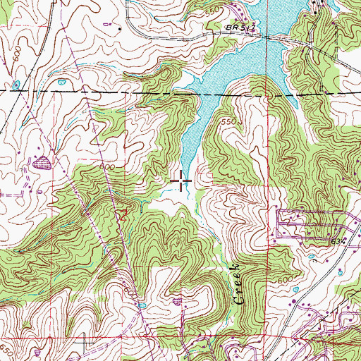 Topographic Map of Clifty Creek, IL