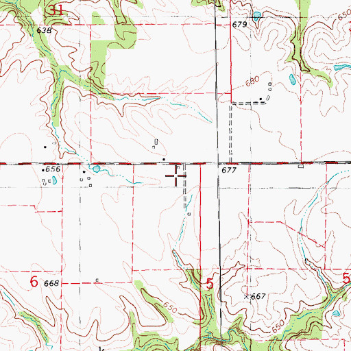 Topographic Map of Coffield School (historical), IL