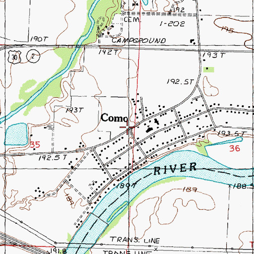 Topographic Map of Como, IL