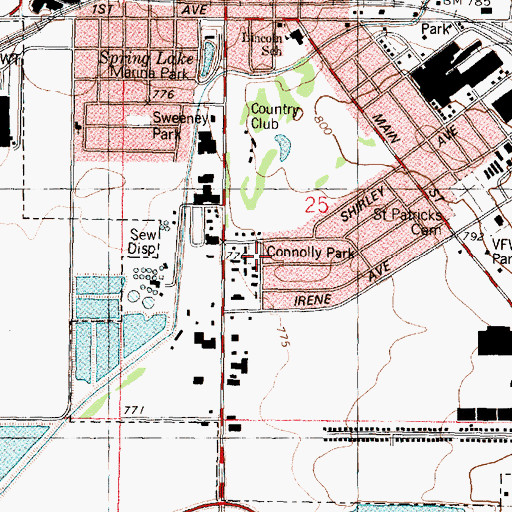 Topographic Map of Connolly Park, IL