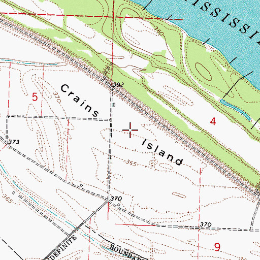 Topographic Map of Crains Island, IL