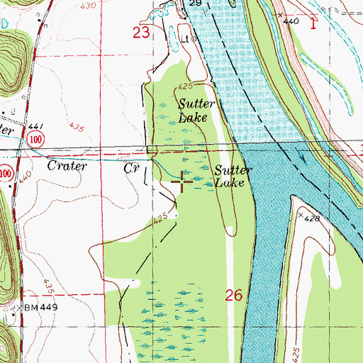 Topographic Map of Crater Creek, IL