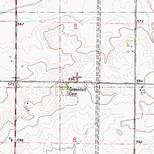 Topographic Map of Cream Ridge School (historical), IL