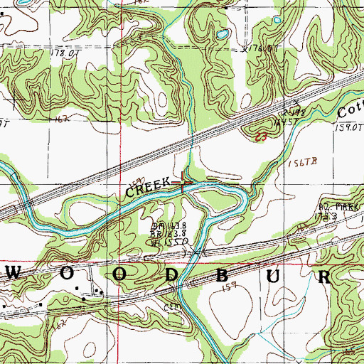 Topographic Map of Crooked Creek, IL