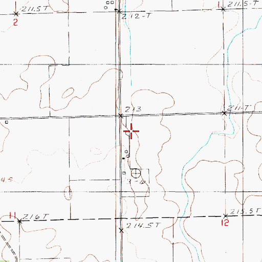 Topographic Map of Cross Roads School (historical), IL