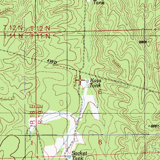 Topographic Map of Kays Tank, AZ