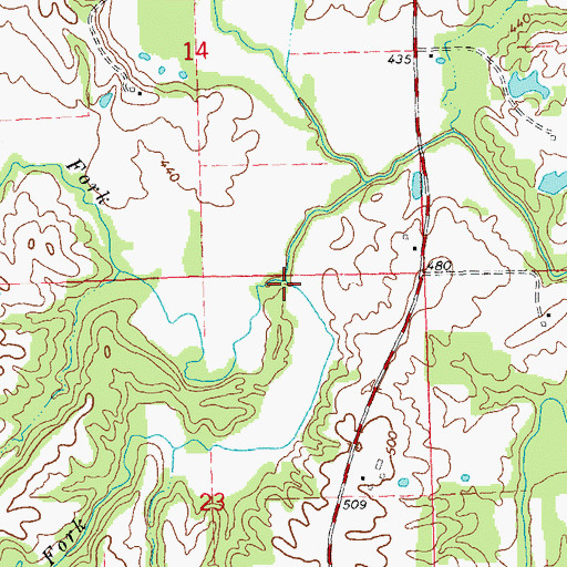 Topographic Map of Dry Fork, IL