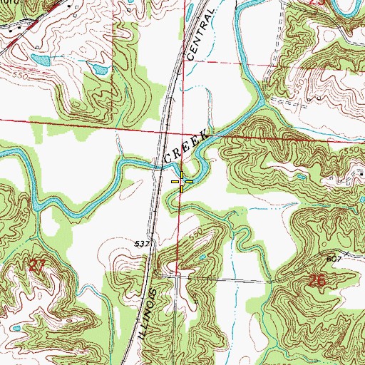 Topographic Map of Dry Fork, IL