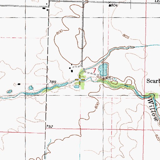 Topographic Map of Dry Run, IL