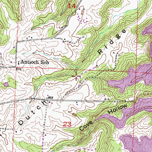 Topographic Map of Dutch Ridge, IL